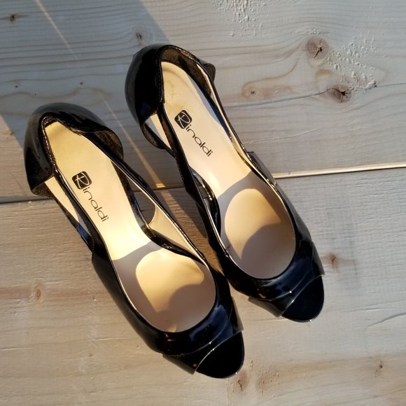 Shiny Black Heels - Picture 2 of 5